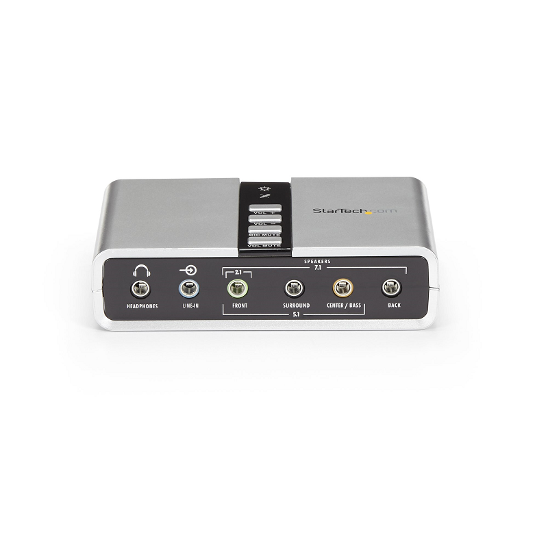 StarTech ICUSBAUDIO7D 7.1 USB Audio Adapter External Sound Card with SPDIF Digital Audio